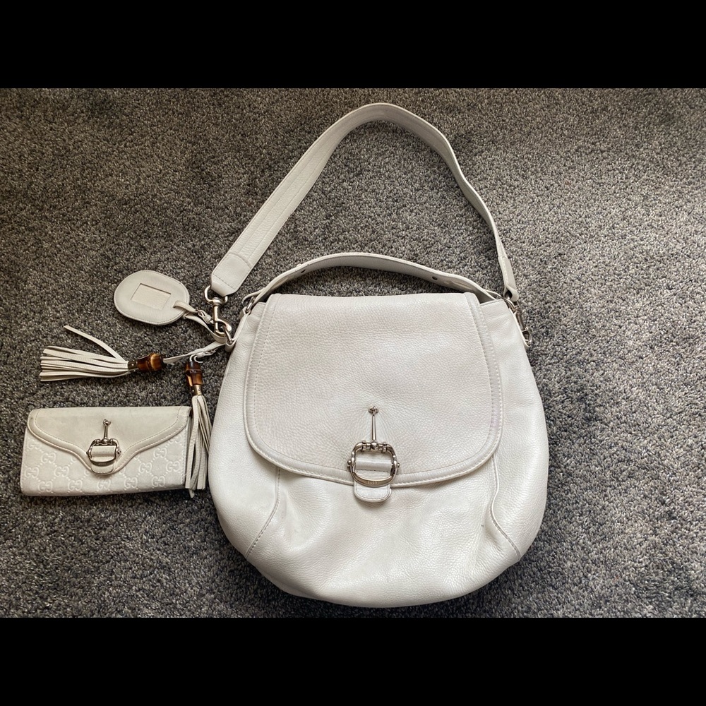 Gucci Crossbody Satchel Handbag w/ Wallet